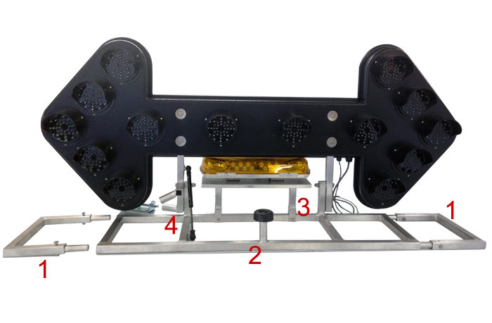 Support à flèche basculant en aluminium